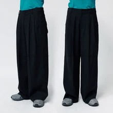 Новая мужская одежда стилист волос плюс размер свободные повседневные Прямые брюки Широкие брюки падение-чувство швабры брюки 27-46