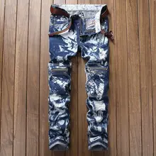 2018 zipper trend small straight men teenagers cultivate one’s morality pants locomotive fold cowboy trousers worn