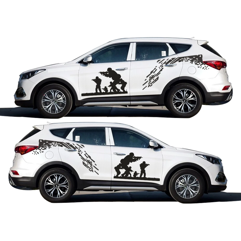 Автомобильный Стайлинг для Hyundai Santa Fe гоночный узор клейкая наклейка боевой