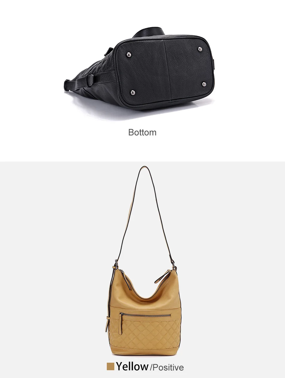 Luxury Designer Women Handbag 2019 Shoulder Bag 100% Genuine Leather Fashion Female Handbag Bucket Lady Tote Purse Large Capacity (5)