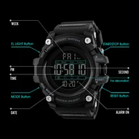 SKMEI Countdown Stopwatch Sport Watch Mens Watches Top Brand Luxury Men Wrist Watch Waterproof LED Electronic Digital Male Watch 2
