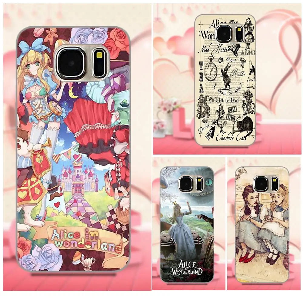

Photo Soft Phone Case For Samsung Galaxy A3 A5 A7 J1 J3 J5 J7 S5 S6 S7 S8 S9 edge Plus 2016 2017 Alice In Wonderland Vintage