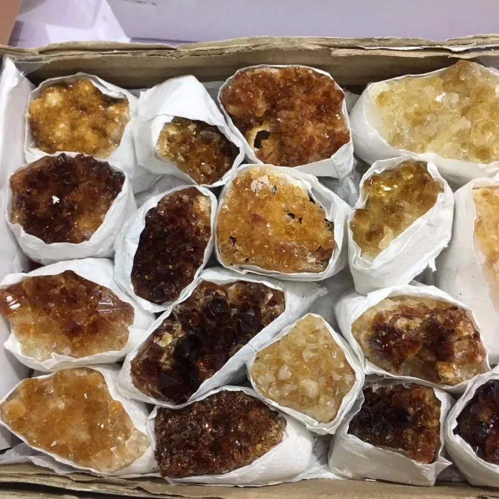 

Natural citrine quartz Crystal druse cluster meditation reiki healing chakra rough crystal specimen flower for home decor