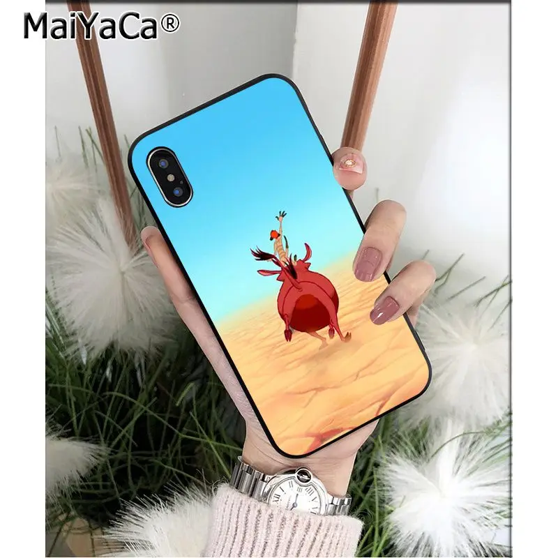 MaiYaCa Король Лев Симба ТПУ мягкий черный чехол для телефона чехол для iPhone X XS MAX 6 6s 7 7plus 8 8Plus 5 5S SE XR