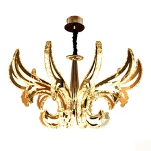 Personality creative crystal lamp led luster Chandeliers modern living room restaurant hotel hall hanging lighting fixture modern minimalist golden led circular living room crystal lamp creative lamps atmospheric luxury hall ceiling lighting fixture