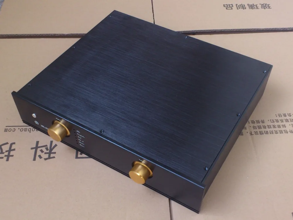 

BZ4309J Black All Aluminum Amplifier Enclosure MBL Preamplifier Chassis Audio Power Amp Case DIY Box 430MM*90MM*360MM