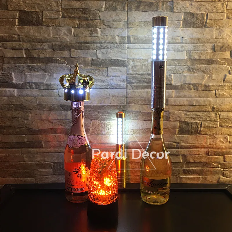 Дизайн LB03 золотой, серебряный светодиодный стробоскоп для бутылки, электронный сверкающий флакон, мигающий флакон, жезл для ночного клуба, Акция 5 шт./лот