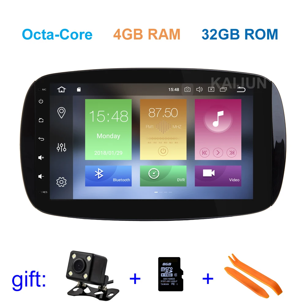 

9" 4G RAM Android 9 Car DVD Multimedia for Mercedes/Benz Smart Fortwo 2016 2017 2018 with Radio GPS WiFi BT