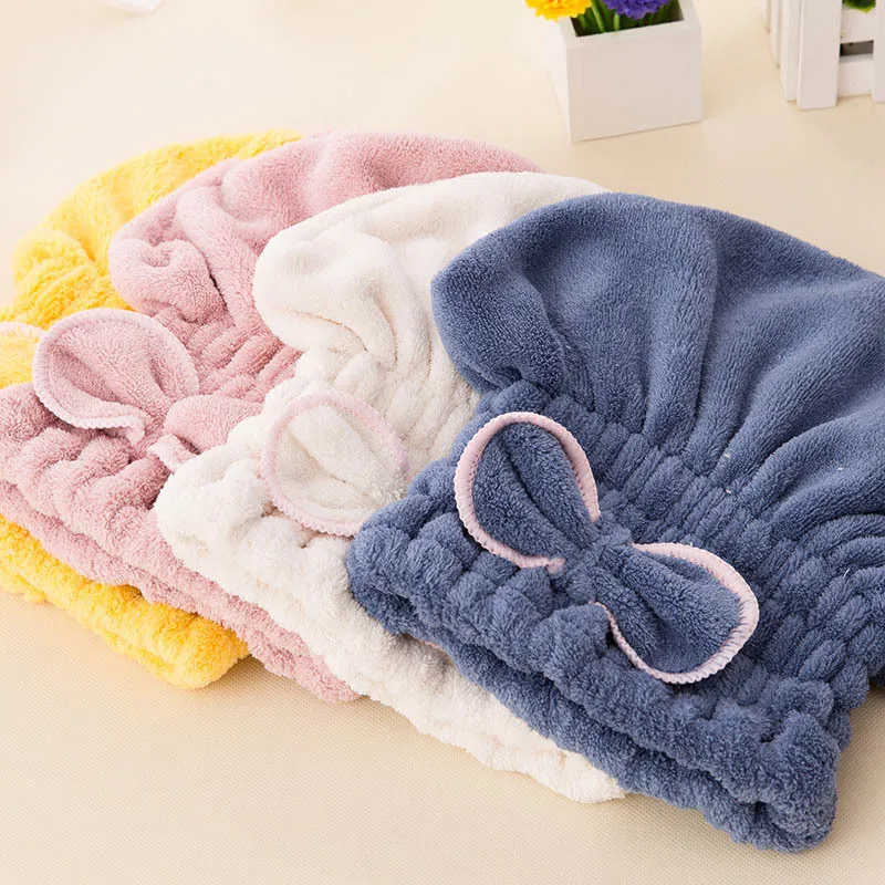 

Bath Caps Dry Hair Caps Shower Coral Thickened Hair Water Absorption Caps Household Personality Shower Hair Drying Towel
