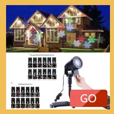 15 PCS RF Wireless Remote Control LED Projection Lamp Snowflake Star Laser Light Stage Lighting Effect for Halloween Christmas