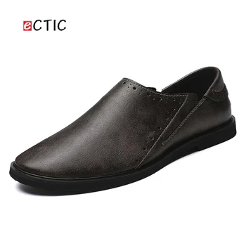 

ECTIC Delicate Italian Light Men Loafer Classic Elegant Formal Dress Shoes Light Slip On High Quality Calcado