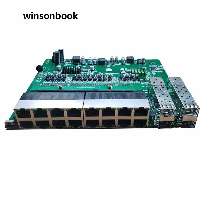 

Reverse PoE switch 16x10M/100M PoE & 4SFP Port Gigabit Ethernet switch PCB motherboard