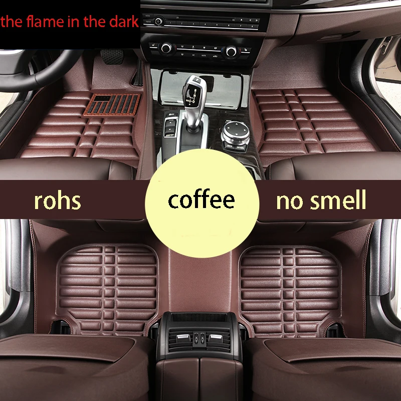 

free shipping waterproof fiber leather car floor mat for honda hrv vezel hr-v 2014 2015 2016 2017