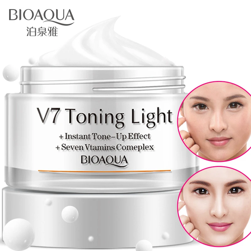 V7 витамин отбеливающий крем 50g Осветляющий макияж в стиле нюд, увлажняющий Гладкий кожи Восстанавливающий консилер хит основа для макияжа BB крем-1 шт