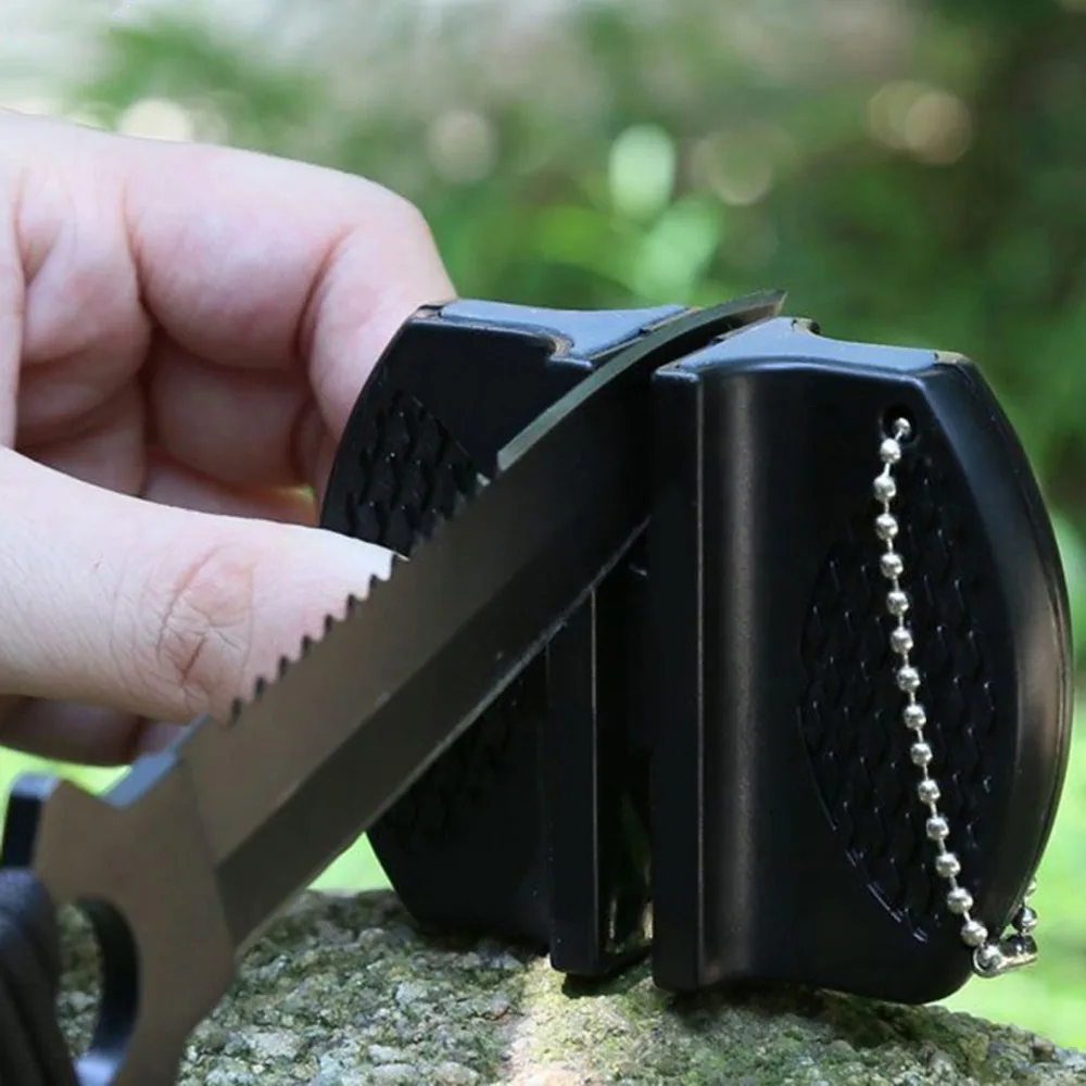 1pc Pocket Mini Ceramic Knife Sharpener Camp Kitchen Pocket Sharpening