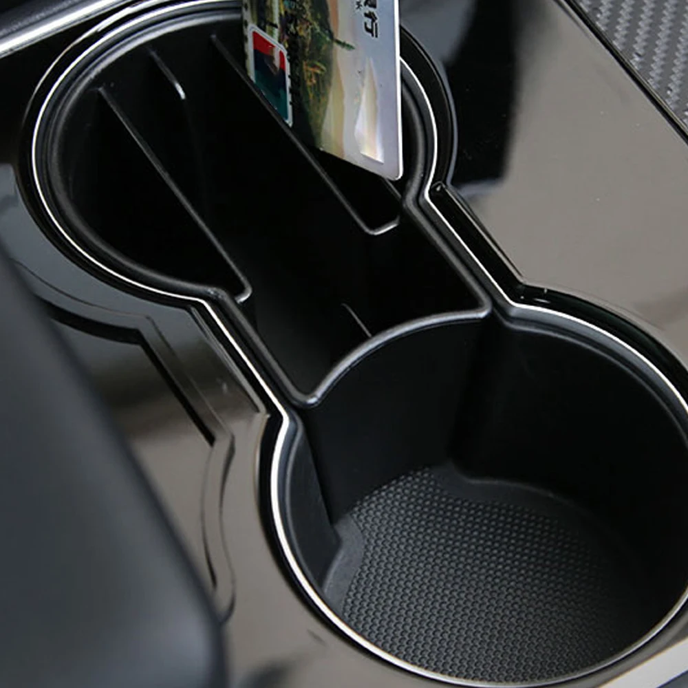 Автомобильная Центральная коробка для хранения стаканчик держатель для напитков Органайзер Авто зазор карман аккуратный для телефона карты Чехол для монет аксессуары для Tesla модель 3