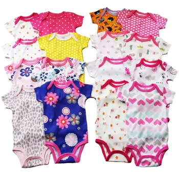 

Infant boys Jumpsuit Cartoon Rompers girls Clothes Short Sleeve children summer Bodysuits Printing and embroidery body 5 designs