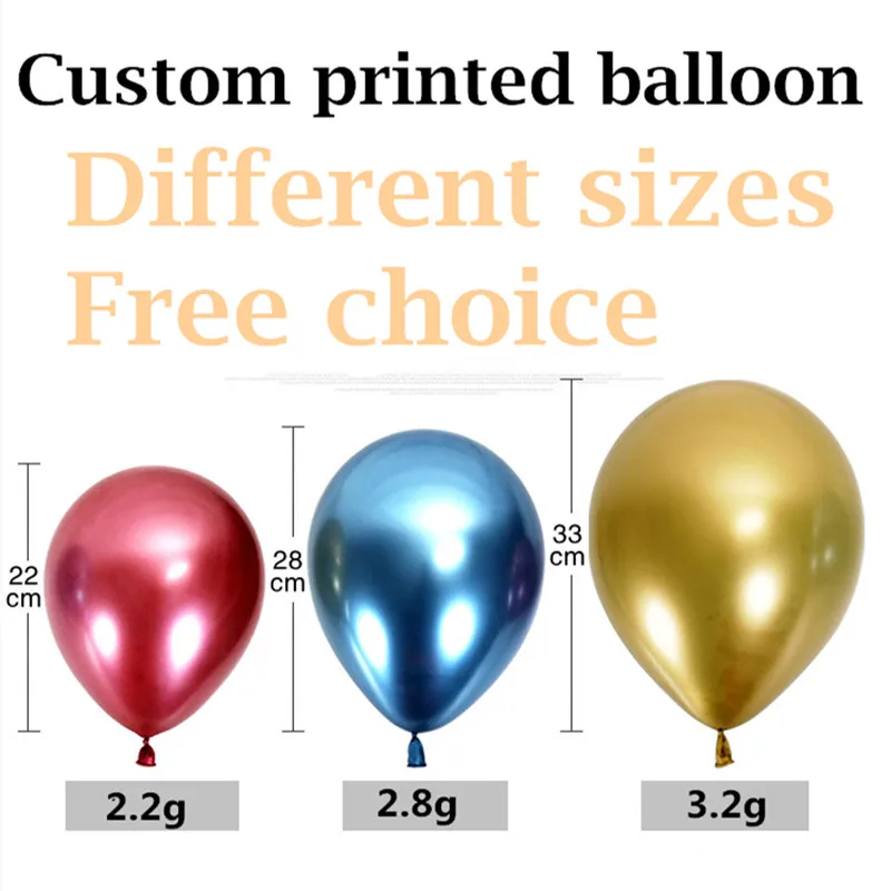 Ballons à hélium métalliques personnalisés en Latex chromé or argent, 100  pièces, décor de fête pour mariage, réceptionniste, anniversaire carnaval,  fournitures à l'hélium, 12 pouces - AliExpress