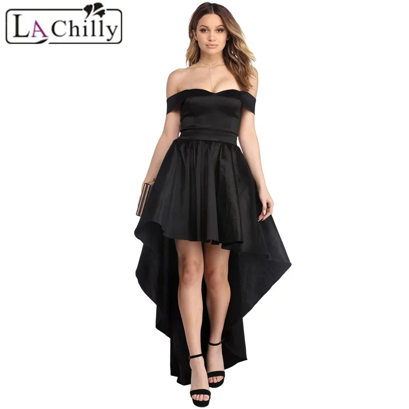 Black-Off-Shoulder-Party-Taffeta-Gown-LC610350-2