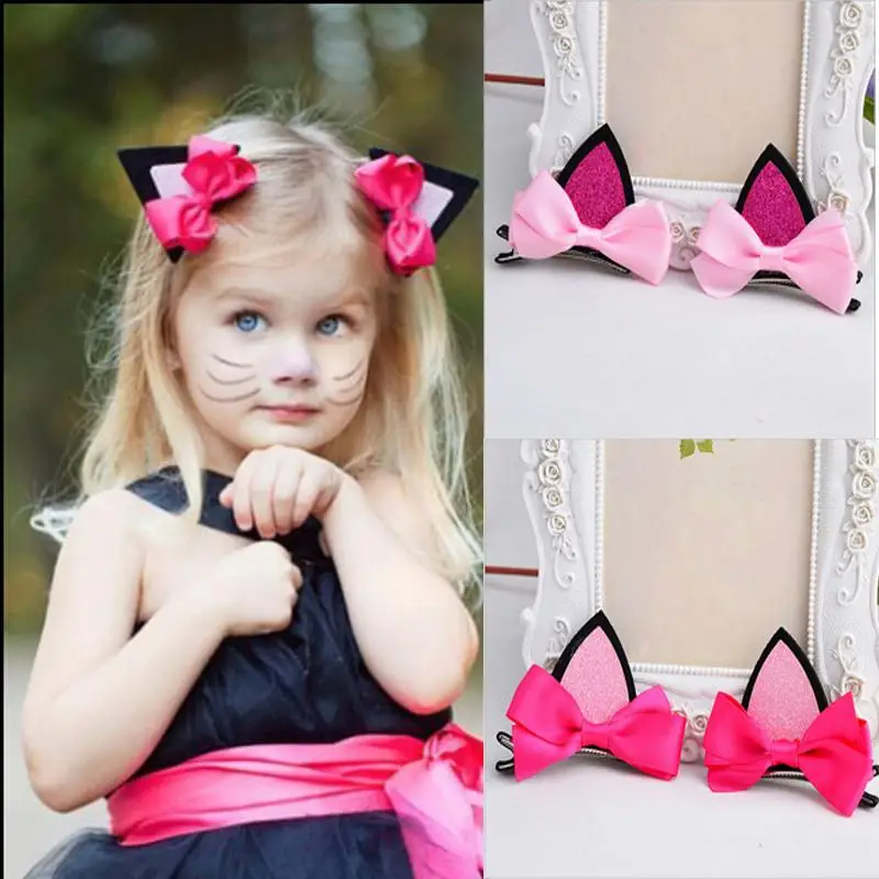

Hot children baby girls hair accessories clip hairpins barrettes headwear flower cat ears hairpin 1pc