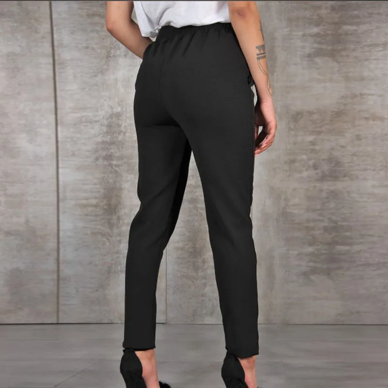 Женские брюки, женские брюки для работы, Летние Длинные повседневные модные вечерние узкие брюки