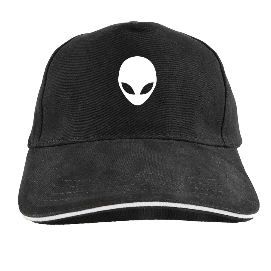 Бейсбольная кепка Alien забавная мужская шапка с изображением НЛО Новинка Оригинальная Черная хлопковая регулируемая Женская милая кепки в