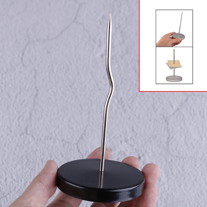 

Stainless Steel Straight Rod Paper Memo Holder Bill Fork Fork For Receipt Receipt Note Spike Stick Kitchen Accessories Tools