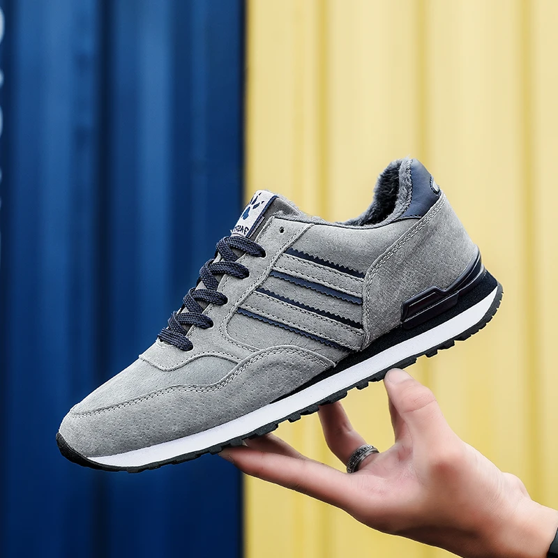 

2018 Hot Luxury Brand Tennis Shose Men Winter Shoes Men Indoor Warm Plush Tennis Sneakers Tenis Masculino Men Sport Trainers