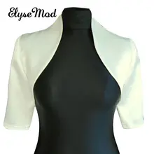 Новинка, женское сатиновое Болеро цвета слоновой кости с 3/4 рукавами для свадьбы, выпускного вечера, болеро, жакет s m l xl XXL