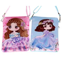 Cartoon PUleather double zipper Children Bags new fashion handbags kids Messenger bag Shoulder Bag for kindergarten girl 23color