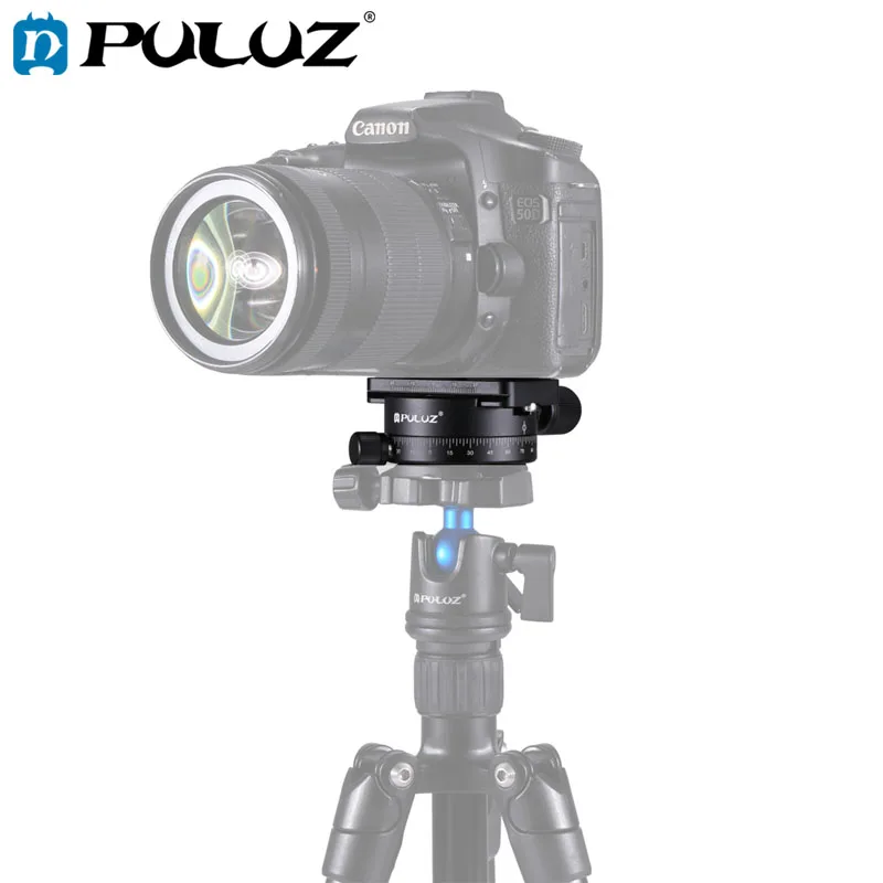 

PULUZ Aluminum Alloy Panoramic Indexing Rotator Ball Head with Quick Release Plate for Camera Tripod Head