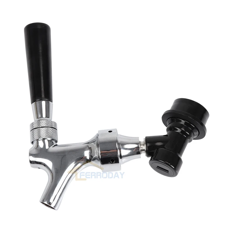 Top Quality Home brew Beer Tap Polished Chrome Draft Beer Faucet Keg Tap Spout With Ball Lock