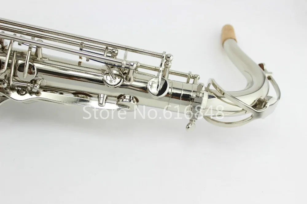 Небрендовый высококачественный Bb тенор саксофон Новое поступление латунный никелированный саксофон музыкальный инструмент с Чехол