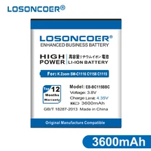 LOSONCOER 3600 мАч EB-BC115BBC аккумулятор для samsung GALAXY K Zoom SM-C1116 C1158 C1115 EB-BC115BBC EB-BC115BBE с аккумулятор NFC