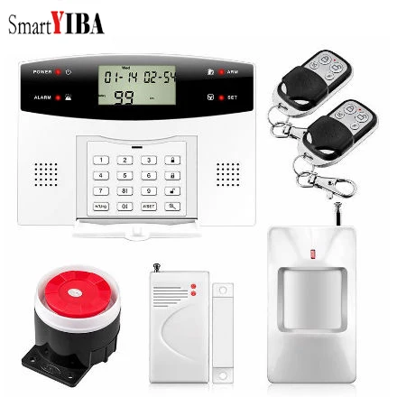 

SmartYIBA Wireless & Wired Home Security GSM ALARM SYSTEM Remote Control Support 106 Defense Zones and Mult-Language Switchable