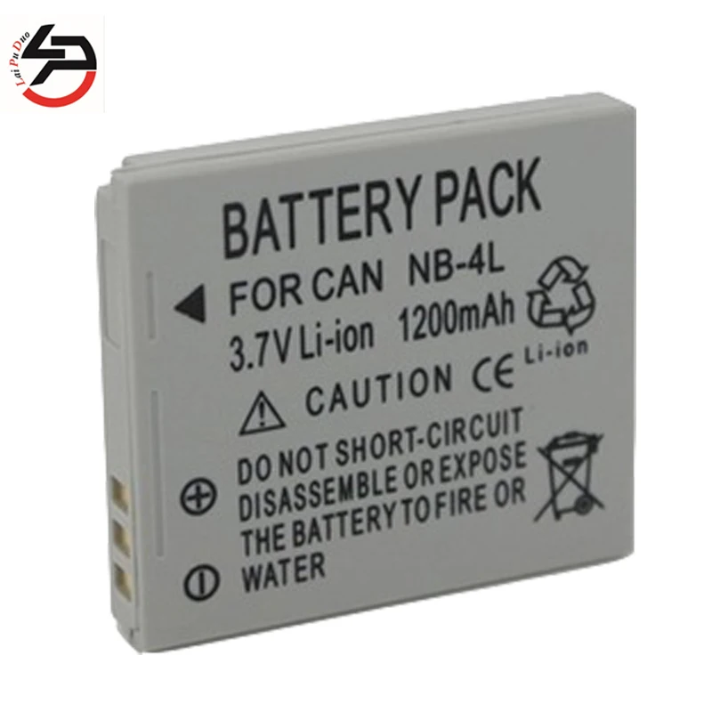Аккумулятор Laipuduo 3 7 в 1200 мА · ч 100% для камеры Canon NB-4L NB4L IXUS 115 220 HS 60 65 70 75 80 100 110 120 |