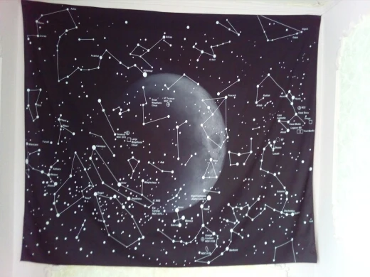  Enipate Psychedelic Constellation Galaxy Space Pattern Tapestry Wall Hanging Light-weight Polyester