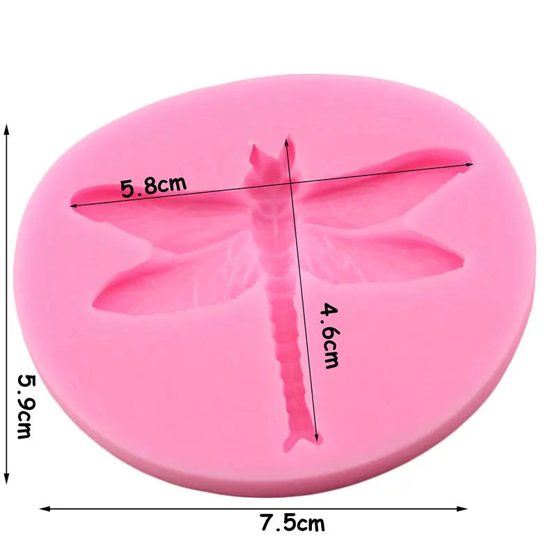 Стрекоза силиконовые формы насекомое шоколад помадка формы для сахара украшения торта инструменты смолы глины конфеты плесень Кекс выпечки
