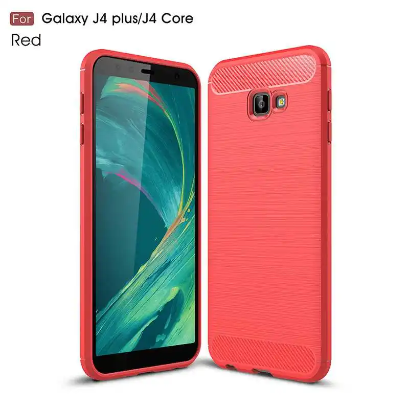 Модный противоударный мягкий силиконовый чехол Mokoemi 6," для samsung Galaxy J4 Core, чехол для samsung Galaxy J4 Core, чехол для телефона - Цвет: Red