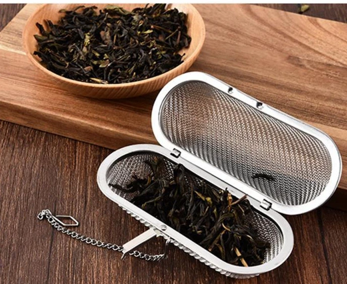 

200pcs/lot Pratical Tea Strainer Filter Hanging Safe Reusable Mesh Tea Strainer Stainless Tea Infuser Strainer Steel Kitchen