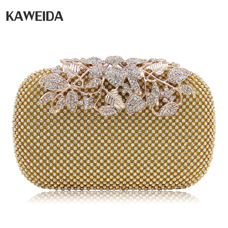 Luxury Diamond Flower Evening Clutches Bags Women High grade Full