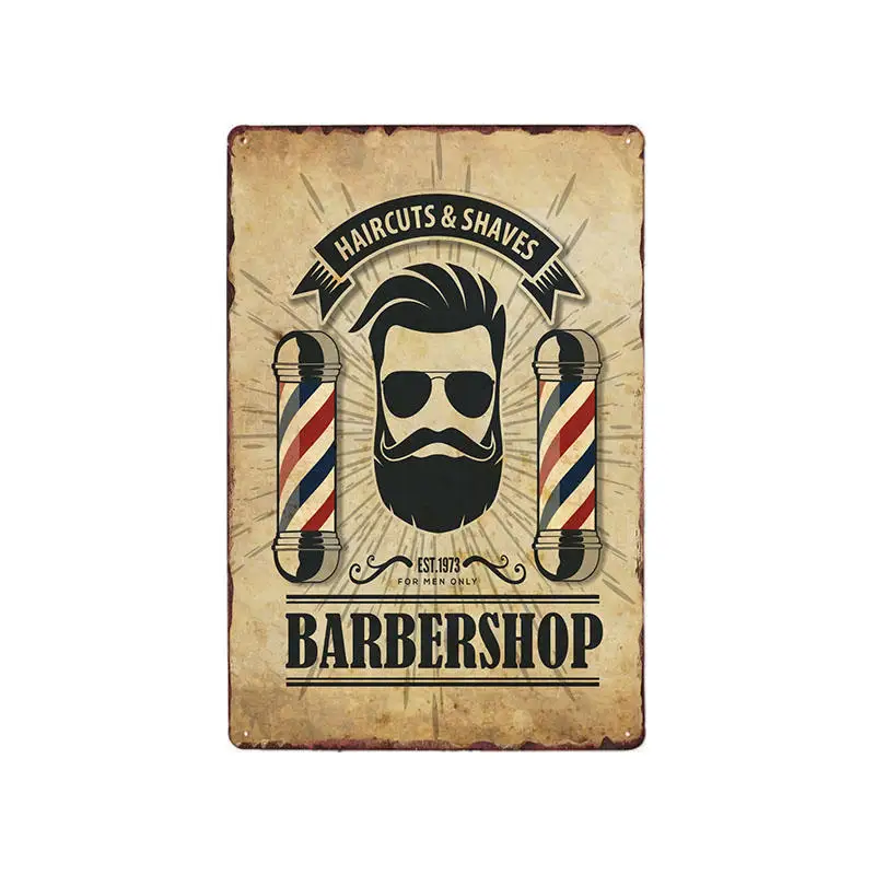 Plaque en métal Barber Shop 004