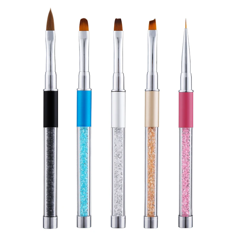 

1pcs Nail Art Brush Rhinestone Acrylic Pen Carving Nails Tips Painting Poly Gel Tool Liner UV Gel Manicure Accessories Tool Set