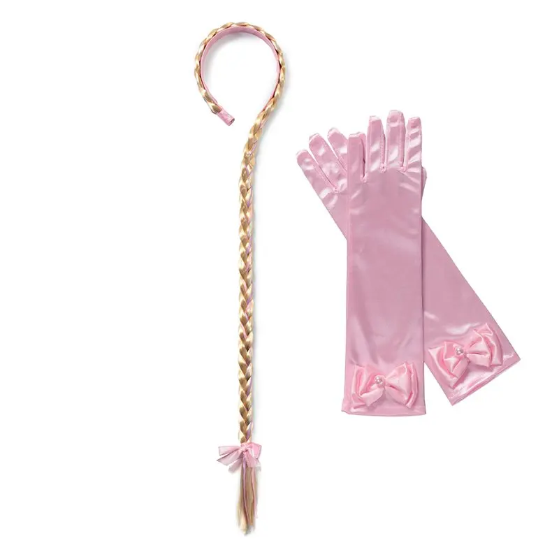Pink Wig Gloves Sets - Vogueon