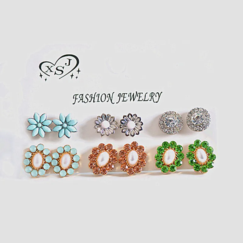 Горячие Новые Модные женские ювелирные изделия, девушки день рождения партия цветок формы серьги гвоздики, красивая белая желтая Сережка в виде веера