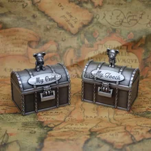 Новое прибытие-Новорожденный ребенок/семья подарок пират, сундук с сокровищами Первый зуб и первые коробки для локонов металла Artcraft безделушки