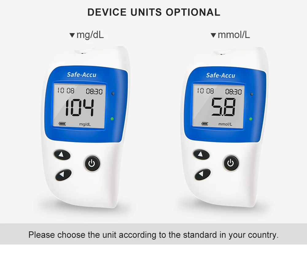 Medidor de Glicose Tiras de Teste Monitor de Açúcar Glucometer com 50 Sinocare Sangue Diabetes Tester Kit Agulhas Lancets Safe-accu2 no 5 de teste agulhas lancets monitor de açúcar no sangue