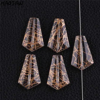 

23*35MM 150Pcs/Lot Geometry Shape Clear Acrylic Beads For DIY Handmade Earrings Jewelry/Jewelry Findings/Accessories Parts