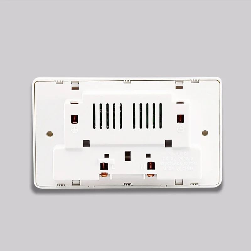 Великобритания стандарт универсальная настенная розетка 2AC розетка 3USB зарядка порты с выключателем умная розетка панель белый