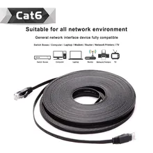 Pacote 10 20 m cabo 66FT CAT6 RJ45 Plano UTP Rede Ethernet Cabo LAN Patch cable